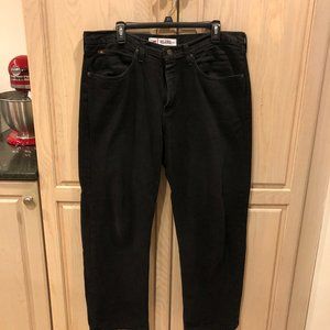 MENS LEE RELAXED FIT STRAIGHT LEG BLACK JEANS